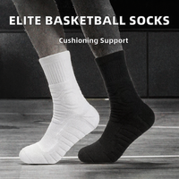 Chaussettes de basketball Elite Crew pour hommes, tricotées, rembourrées, anti-humidité, antidérapantes, avec soutien de la voûte plantaire, respirantes, performance automne