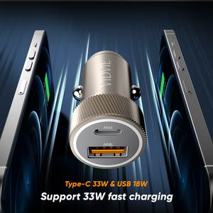 Carcasa metálica <span class=keywords><strong>VIDVIE</strong></span> QC 18W PD 30W Carga rápida en el <span class=keywords><strong>cargador</strong></span> de teléfono para automóvil <span class=keywords><strong>Tipo</strong></span> <span class=keywords><strong>C</strong></span> y puertos USB - Product Image 4