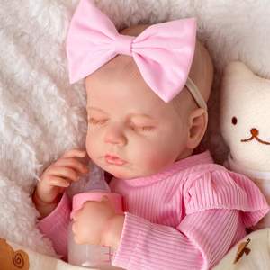 Muñecas Bebé <span class=keywords><strong>Reborn</strong></span> Realistas de 18 Pulgadas Para Niños de 3+ Años, Recién Nacido Realista Durmiendo con Chupete Magnético y Biberón - Product Image 2