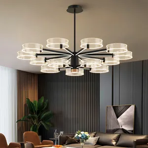 Modern European Classical Villa Hotel Decoration Pattern 24w 54w 72w 108w 128w Best Material Ceiling LED Chandelier Luxury