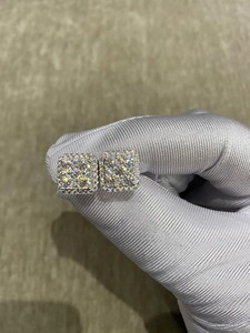 Premium Quality Moissanite <b>Stud</b> <b>Earrings</b> in 925 Sterling <b>Silver</b> for Fine Jewelry Daily Wear and Gift Use Available At Best Price - Product Image 6