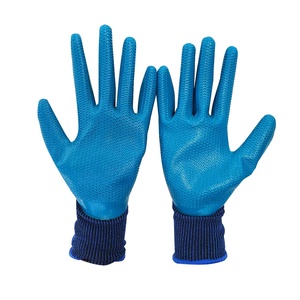 Gants <span class=keywords><strong>de</strong></span> sécurité en caoutchouc Terry enduits <span class=keywords><strong>de</strong></span> latex antidérapants avec doublure en coton pour la construction et l'entrepôt (vente en gros) - Product Image 4