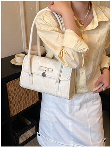 2026 Spring New Arrivals Women's Shoulder Bag Pure Fresh Style Underarm Bag Trendy Chic Compact <b>Square</b> Handbag - Product Image 2