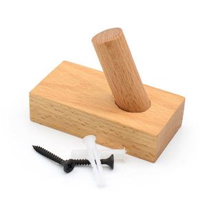 Wholesale <b>Wooden</b> Wall <b>Hook</b> for <b>Coat</b> Towels Clothes Bags - Product Image 3
