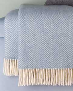 Visgraat Visgraatwol Op Maat Geweven Deken Wollen Plaid Koningsdeken Maat Merinowol Gooien - Product Image 3