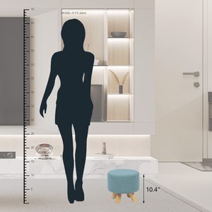 Tabouret ottoman rond à la mode en lin le plus vendu tabouret de thé canapé de meilleure qualité repose-pieds confortable pas cher pour le salon - Product Image 6