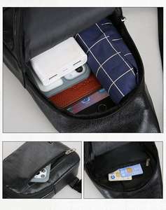 Tas Selempang Kulit Pria Warna Hitam Burgundy Maroon, Tas Pinggang Mewah untuk Kamera, Uang, dan Barang Berharga - Product Image 4