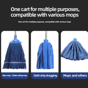 Chariot de Nettoyage Commercial pour Conciergerie avec Essoreuse à Pression et Seau Balai, Solution d'Hygiène des Sols - Product Image 6