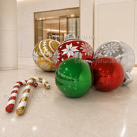 Sphère de Noël gonflable réfléchissante brillante, grande boule miroir, ornement géant pour la décoration d'événements en magasin, de fêtes