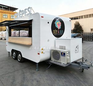 Bar Mobile per Cocktail all'Aperto, Rimorchio per Gelati Italiani, Carretto per Caffè, Cucina Mobile, Food Truck per BBQ Completamente Attrezzato - Product Image 3