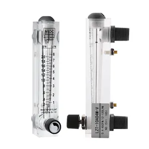 Nhà sản xuất 0.2-2l/min PMMA Acrylic rotameter với dòng chảy Van điều khiển