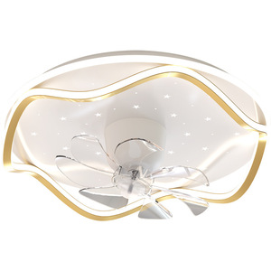 Luxury Modern 5 Blade LED <b>Ceiling</b> Fan Light DC Motor <b>Glass</b> Design for Living Room Decor-for Home Hotel Use Includes Installation - Product Image 3