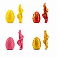 Manufacturer Direct 3D Printed Spiral Fidget Egg Biodegradable PLA Material Multi-Color Options High Quality Export British M