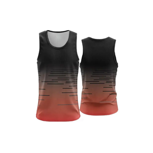 High Quality <b>Men's</b> Sleeveless Athletic Shirts Custom Running <b>Singlet</b> Sublimation High Tank Tops Knitted <b>Men's</b> Athletic Wear - Product Image 1