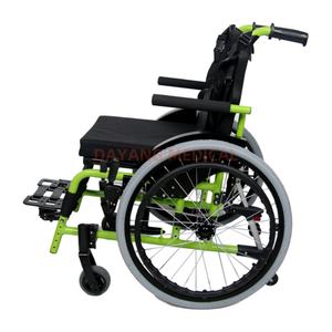 תחבורה רפואית מתקפלת חיצונית לילדים גלגל כיסא גלגלים ידני עם בלמים יד לנכים - Product Image 2