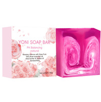 Savon Yoni Marque Blanche Rose aux Herbes Naturelles Bio Fait Main Équilibré en pH Hydratant Lavant Féminin