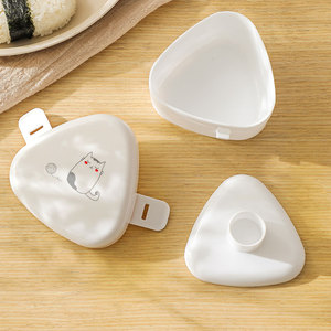 Wholesale Creative Kids Lunch Plastic Rice Mold DIY Kitchen Cooking Tool for <strong>Sushi</strong> Kimbap Storage Triangle Shape - Product Image 3