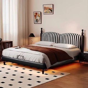 Ngựa Vằn mẫu giường mềm đầu giường mới <span class=keywords><strong>2025</strong></span> phòng ngủ chính đơn giản cao hộp lưu trữ áp suất không khí tùy chỉnh thực hiện - Product Image 1