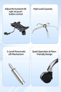 Office Rotary <strong>Chair</strong> With Leg Rest Powder Coat Steel Office <strong>Chair</strong> Eco Friendly Office <strong>Chair</strong> Rolling Office <strong>Chair</strong> <strong>for</strong> Clients - Product Image 4