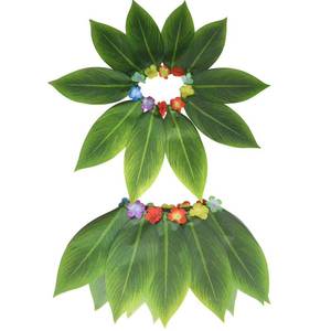 Disfraz de Danza Hawaiana Hula con Vestido de Hojas y Sombreros para Niñas, Disfraz de Halloween, Fiesta en la Playa, Poliéster - Product Image 6