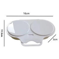 Cuiseur à œufs double cavité avec couvercle et poignée, pour 2 œufs, compatible micro-ondes