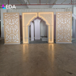 LEDA Ensemble de toile de fond LED de luxe de style arabe marocain, support de fond de scène de mariage détachable pour événements et banquets à louer - Product Image 6