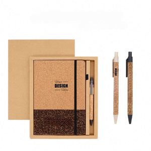 Sustainable Coffee Grounds & Cork <b>Notebook</b> Personalized Eco Business Journal for Promotional Gift - Product Image 1