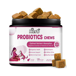 Golosinas Masticables para el Cuidado de Mascotas de Marca Propia, 60 Unidades, Salud Digestiva Intestinal, Golosinas Nutricionales Prebióticas y Probióticas para Perros - Product Image 1