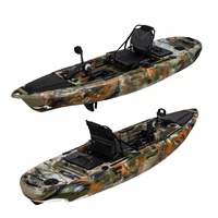 Kayak de pêche à pédales en plastique HDPE LSF 10 pieds 3,16 m Moteur électrique Siège unique Bateau non gonflable pour utilisation en rivière