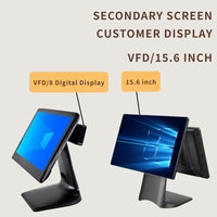Terminal de point de vente portable avec écran tactile capacitif de 15,6 pouces pour Windows/Android, système de point de vente pour restaurant, fournisseur de systèmes de point de vente
