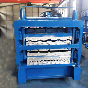 Factory Steel Roof <b>Tile</b> Double Three Layer Corrugated and Trapezoidal Roll Forming Making Machine for China - Product Image 4
