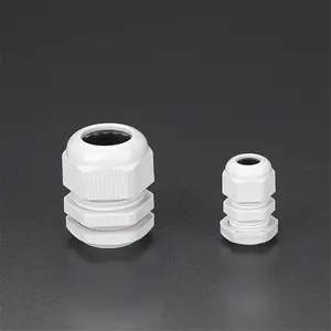 Cable gland PVC cable connector M25 white