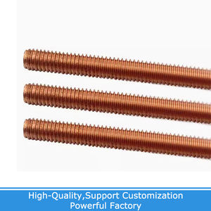 T2 מוט הברגה סגול נחושת/מוט בורג נחושת אדום m4 m5 m6 m8 m10 m12 ברים הברגה 30 40 50 60 80 90 100 200 מ "מ אורכי - Product Image 4