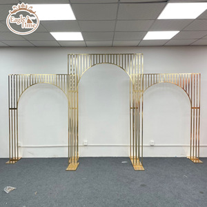 2024 Hot Selling Gold Metal Flower <strong>Frame</strong> <strong>Backdrop</strong> Stand for Wedding Events Stage Decoration - Product Image 2