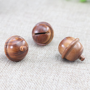 Rosewood Bell <b>Keychain</b> Pendant Small Wooden Charm For Car Phone Decorative Ornament Portable Gift Accessory - Product Image 3