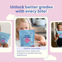 Gummies au Safran pour Enfants et Adultes – Fabrication OEM, 60 Comprimés, Cure de 30 Jours – Améliore l'Humeur, la Concentration et la Concentration