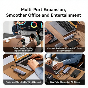 Station d'accueil UGREEN CM498A Type C 9 en 1, double 2.0 4K 60Hz USB 3.2 Gen1, lecteur de carte SD TF, PD 100W, hub multiport Type C - Product Image 4