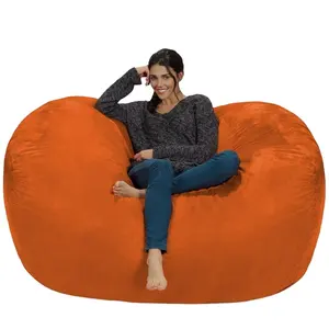 담요와 베개가 내장 된 콩 가방 침대, sac fluffy bean bag chair #