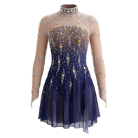 Robe de patinage artistique LIUHUO pour filles et femmes, en spandex extensible, pour performance, danse sur glace, compétition JC846