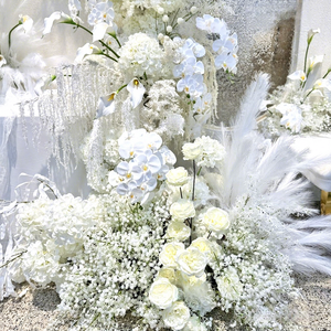 Rangées de fleurs artificielles en soie réalistes, décorations florales pour mariage, fournitures pour centres de table - Product Image 1