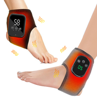 Tragbarer USB-Aufladbarer Elektrischer Fußmassagegürtel Kabelloser Vibrations-Heizgürtel für Knöchelmassage zur Schmerzlinderung