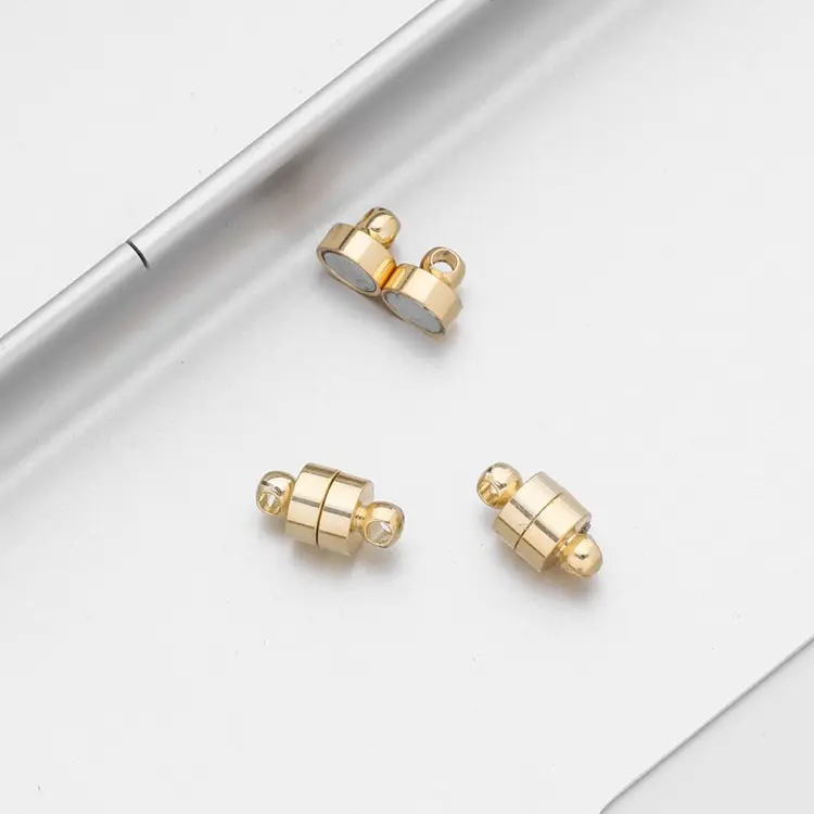 Gesper Kalung Magnet Isi Emas 14K Kualitas Tinggi Kustom Pabrik Membuat Temuan Perhiasan
