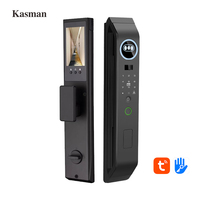 Kasman kunci TT WiFi kunci pintar, pengenalan wajah harga sumber, kata sandi sidik jari aluminium tahan air kontrol aplikasi IP kunci pintu