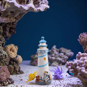 Mediterrane 20Cm Hars Vuurtoren Ornament Voor Aquaria <span class=keywords><strong>Aquarium</strong></span> Decoratie Met Licht Voor Woonkamer Home Decor Accessoire - Product Image 6
