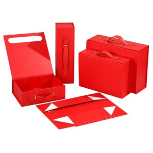 Luxury <b>Gift</b> Custom Paper <b>Boxes</b> Printing Hard Rigid Cardboard <b>Magnetic</b> Cosmetic Packaging Box with Leather Handle - Product Image 4