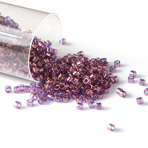 2000 pièces de perles de verre japonaises pour bijoux, 11/0, couleur transparente brillante, 1,6 mm, perles <span class=keywords><strong>Miyuki</strong></span> Delica - Product Image 1