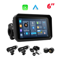 Pantalla Táctil de 6 Pulgadas para Motocicleta, Navegación GPS con Carplay, Android 14.0, 4+64GB, Carplay Inalámbrico, Android Auto