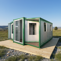 Maison modulaire à construction rapide, extensible, structure en acier personnalisée, maison d'hôtes extensible, norme d'exportation, insonorisée, isolée thermiquement