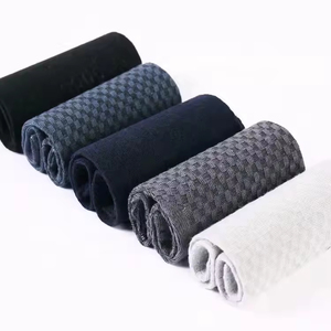 Chaussettes pour hommes en fibre de bambou, couleur unie, style business décontracté, antibactériennes, anti-odeurs, haute qualité - Product Image 2