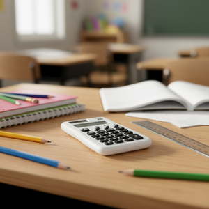 Db Pen+Gear 8 Digit <b>Portable</b> Handheld Calculator White Plastic Solar <b>Powered</b> Scientific Elementary School Use - Product Image 2